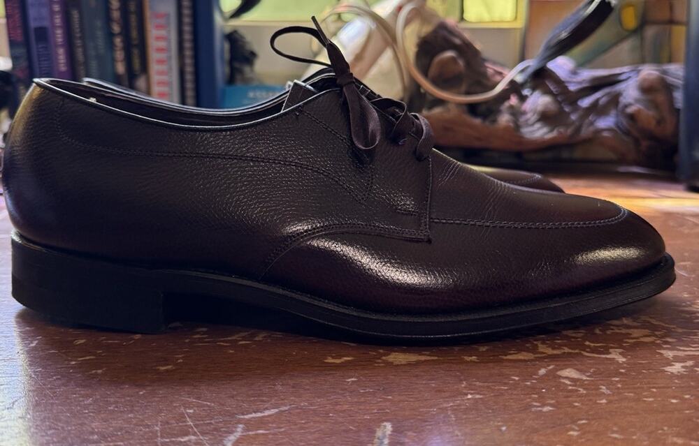 Vintage Deadstock Florsheim 75292 Pebble Grain Leather Shoes Men's 10 D USA Made